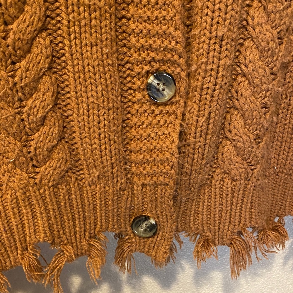 Hyfve Rustic Brown Cable Cardigan - image 3